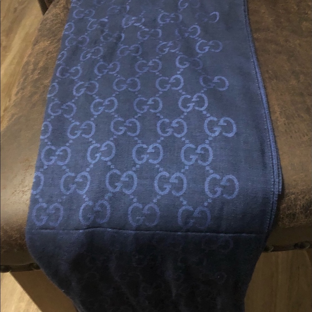 Blue Gucci scarf